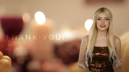 woman saying thank you